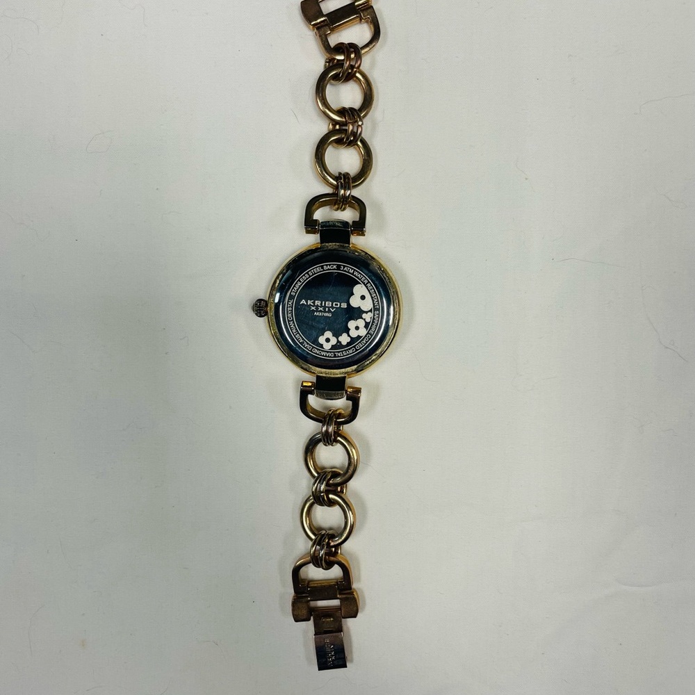 Rose Gold Women's Akribos XXIV Crystal Dial Watch - Picture 3 of 4